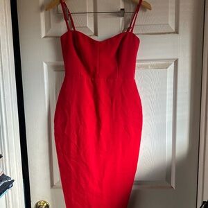 Nookie Striking Red Midi Dress
